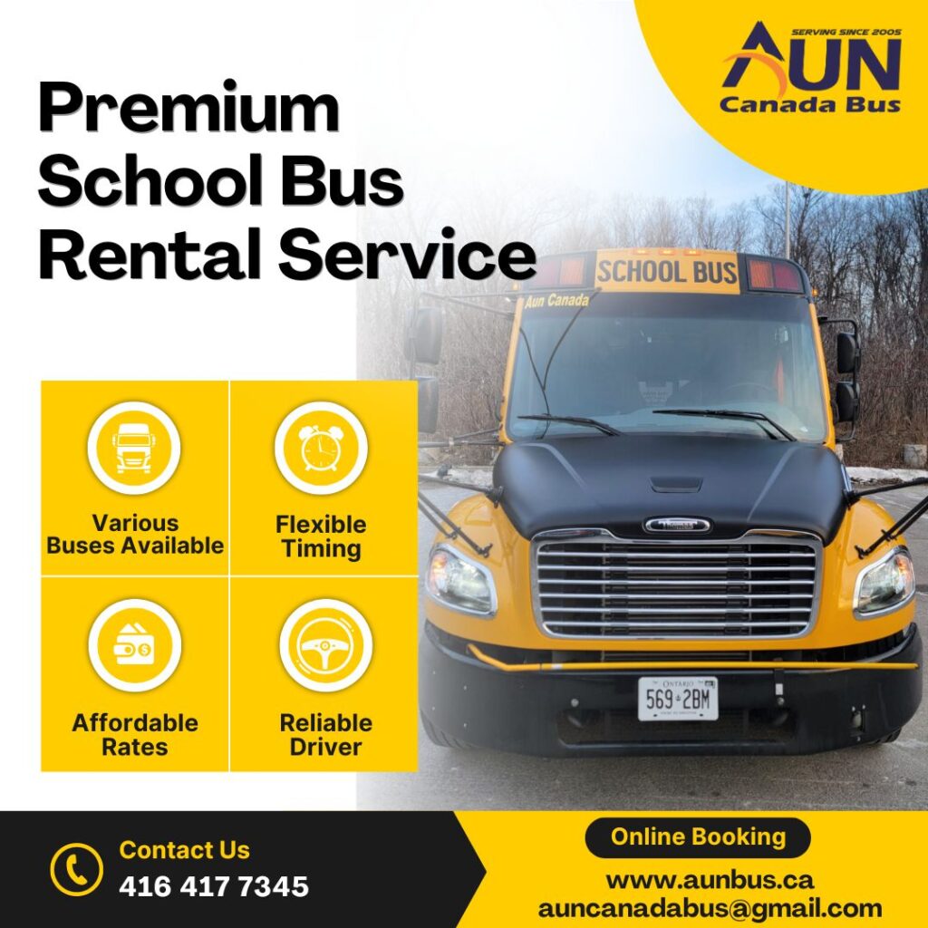 Premium School Bus Rental Service - Aun Canada Bus